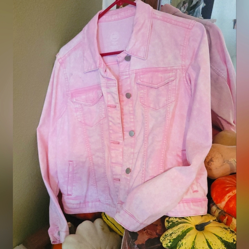 Fun but warm pink Jean Jacket
